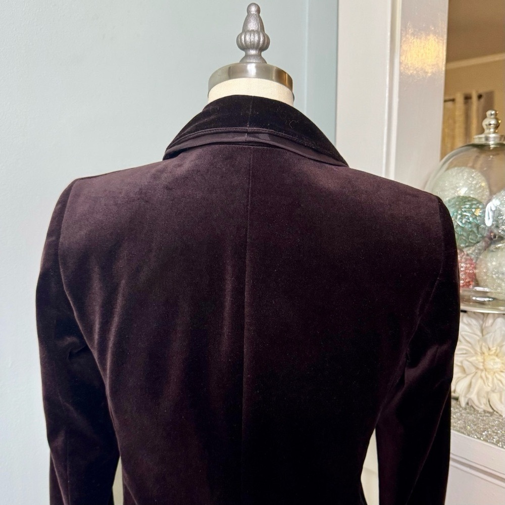 Ann Taylor LOFT Velvet Blazer Jacket One Button Size 0 - Picture 6 of 12